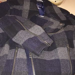 Wool plaid jacket